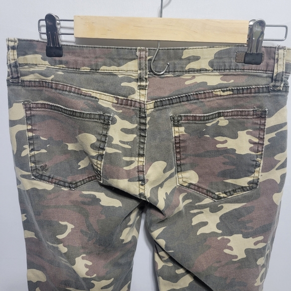 Kut from the Kloth Skinny Camo Jeans Womens 4 Zip Faux Pockets Camouflage - Picture 5 of 8
